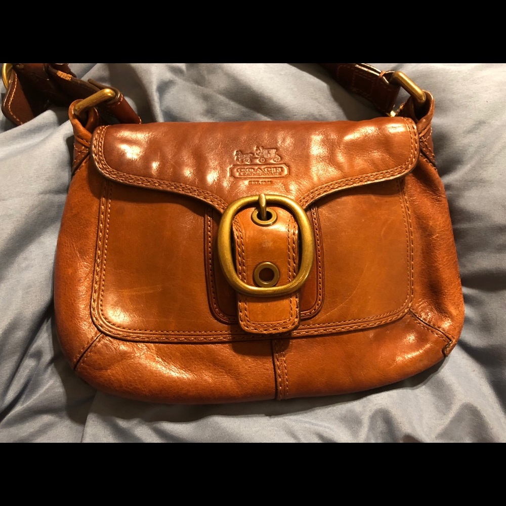 Rare Coach Bleecker Whiskey/British Tan Bag